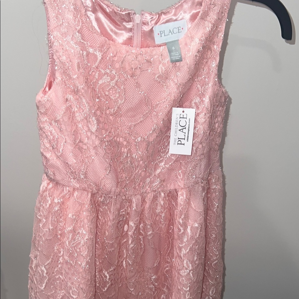 The Children's Place Blush Lace Formal Dress